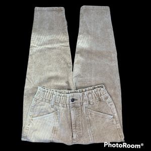Forever 21 Elastic Waist Corduroy Paper Bag Pants. Tan. Size M.